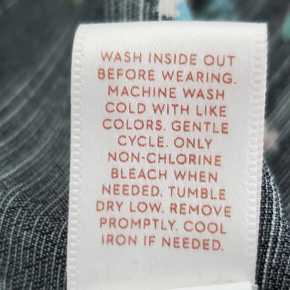 LC Lauren Conrad Watercolor Floral Feminine Peasant Pullover Top Blouse Size S - Picture 12 of 13